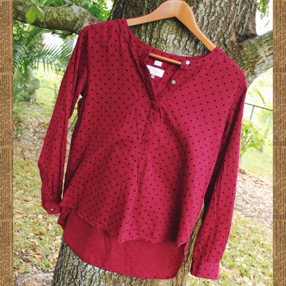 loft polka dot blouse